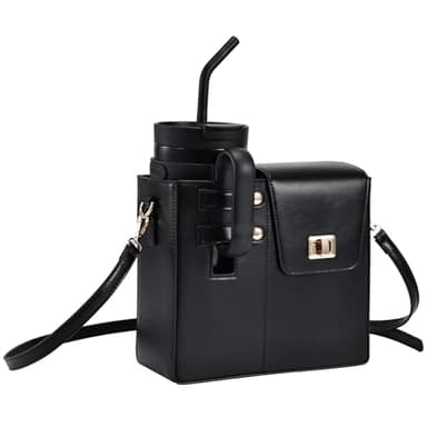 Outdoor Portable Crossbody Water Cup Storage Bag Crossbody Case with Sports Water Bottle Holder for Women Tumbler Purse with Water Bottle Pocket Compatible with Most Water Bottles Carrier Bag
