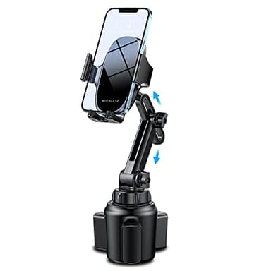 Miracase Cup Phone Holder for Car, Upgraded Adjustable Long Neck Universal Hands Free Car Cup Holder Phone Mount Cradle Compatible with iPhone, Huawei, Google and All Cell Phones