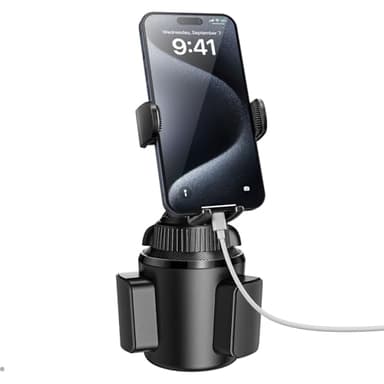 APPS2Car Universal Car Cup Phone Holder with Quick Extension Long Arm, Quick Swivel Height Adjustment 360 Degree Swivel for iPhone Samsung Google and All Smartphones