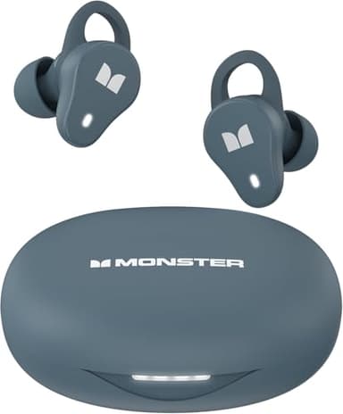 Monster N-Lite 210 Wireless Earbuds, Bluetooth 5.4 in Ear Stereo Headphones, Built-in Mic for Crystal Clear Call, 32H Playtime, Comfortable Fit, USB-C Fast Charging, Waterproof Earphones for Sports