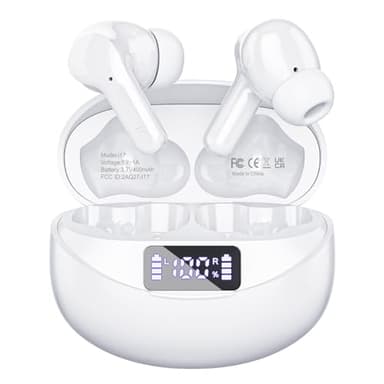 Wireless Earbuds, Bluetooth Headphones 5.3 HiFi Stereo, Wireless Earphones with ENC Noise Cancelling Mic, LED Digital Display in Ear Buds for Gym/Workouts