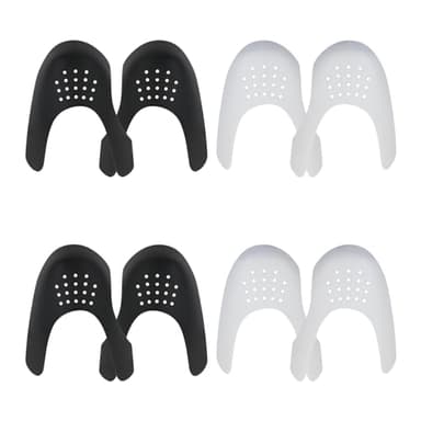 FuninCrea 4 Pairs Shoes Crease Protectors, Plastics Sneaker Crease Protector Creases Guard, Men Women Anti Crease Protector (S)