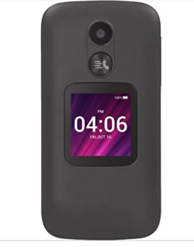 TCL Flip 2022 8GB LTE 4G Unlocked Flip Phone, for Senior Easy Use - Black (Renewed)