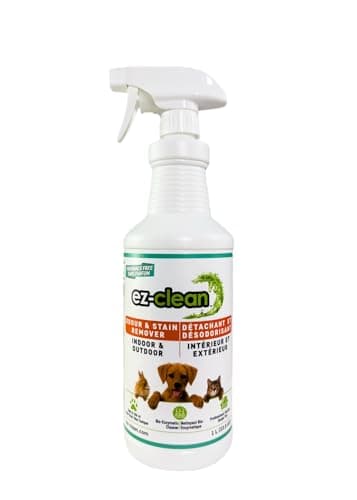 ez-clean Advanced Odor Remover- Highly Concentrated Bio Enzyme - Pet Odor Eliminator for Dog, Cat, and Small Animal Urine - Indoor & Outdoor Use for Any Organic Spills(1 L Fragrance Free)
