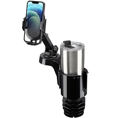 JOYTUTUS Cup Holder Phone Holder for Car, Car Phone Holder Cell Phone Seat, Large Cup Holder Phone Mount with Long Neck