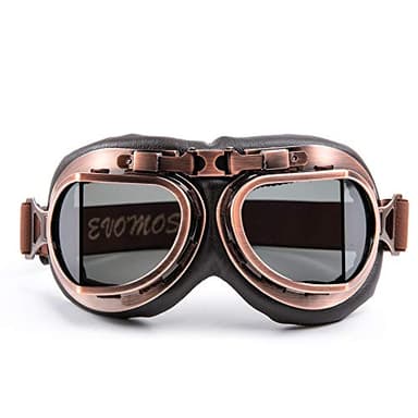 Evomosa Motorcycle Goggles Vintage Pilot Goggles Retro Motocross Goggle Windproof ATV Outdoor Eyewear