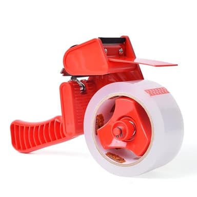 TAPEBEAR Packing Tape with Dispenser, 2.6mil/65mic Thick, 1.88" x 55yd Heavy Duty Packaging Tape Clear Adhesive Box Tape for Carton Sealing, Moving, Shipping