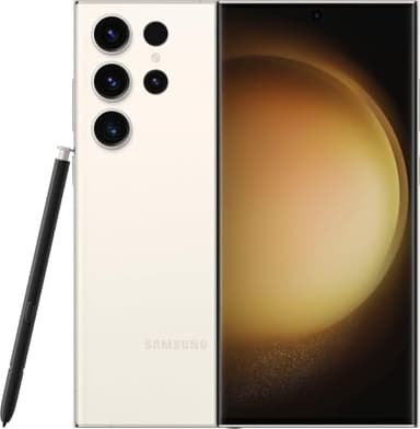 Samsung Galaxy S23 Ultra 5G (512GB) Galaxy AI Enabled, 6.8" 120 Hz AMOLED Display, S-Pen, 200MP Camera, 8K Video, Nightography, (with 45W Super Fast Charger) - Cream (Renewed)