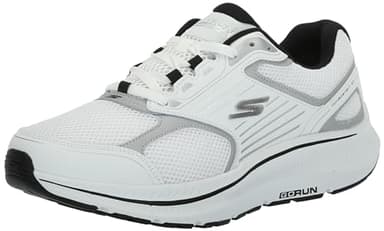 Skechers Men's Go Run Consistent 2.0 Wolf Sneaker, White/Silver, 9, White/Silver, 9
