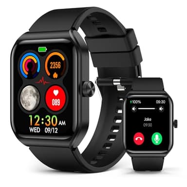 BooaBei Smart Watch for Men Women with SOS Emergency Alert, 1.91" GPS Watcher with 100+ Sports Modes, Blood Pressure/Blood Oxygen/Heart Rate/Sleep Monitor, IP68 Waterproof Smartwatch for Android iOS