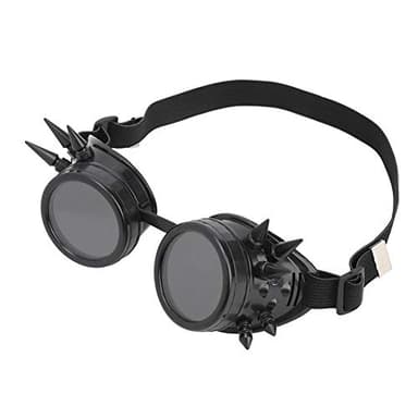 Cycling Goggles Vintage Sunglasses Steampunk Goggles Windproof Motorcycle Glasses for Driving Cycling Fishing (Black)