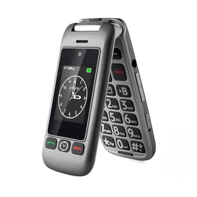 4G Foldable Mobile Phone for The Elderly with Big Button, LTE Unlocked Easy to Use Basic Flip Senior Phone with SOS Button,Camera,Loud Volume,Charging Dock and Flashlight