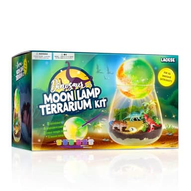 Dinosaur Terrarium Kit for Kids - Dino Kid Crafts with DIY Moon Lamp Kit - Birthday Gift for Boy Ages 4 5 6 7 8-12 Year Old - Arts and Crafts Toys for Boys -Gifts for Boys