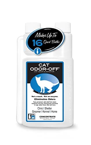 THORNELL Cat Odor-Off Concentrate Pet Smell Eliminator - for Urine, Tomcat Spray, Feces on Carpet & Litter Boxes - 16oz