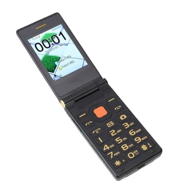 2G Unlocked Flip Phone for Seniors, Dual SIM Flip Cell Phone with Dual Screen, Large Keys, 4800mAh Battery, Speed Dial, Voice Broadcast Small Cell Phone for Kids, Elderly (Green)