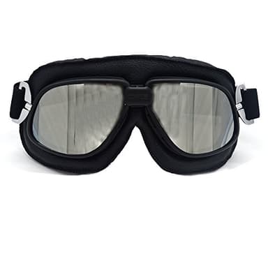 Evomosa Motorcycle Goggles Vintage Pilot Goggles Retro Motocross Goggle Windproof ATV Outdoor Eyewear