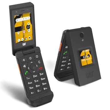 CAT S22 Rugged Flip Phone Unlocked (16GB) 2.8" Touchscreen Smart Cell Phone Android 11, IP68 Water Resistant, 4G LTE GSM Single Sim (Black)