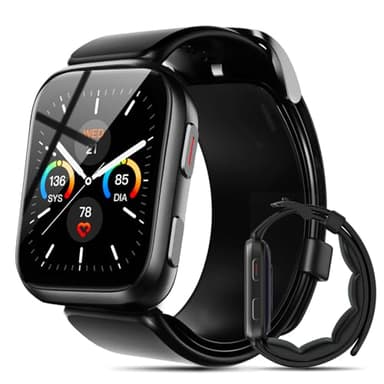 Smart Watch Blood Pressure, 1.95'' Blood Pressure Watch with Air Pump Cuff, Blood Pressure Monitor Watch S7 for Sleep and Sports Tracking for Android iOS Supports Reminder Monitoring, Data Sharing Etc