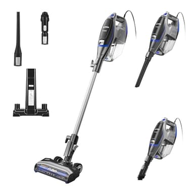 Eureka Powerful Bagless Vacuum Cleaners for Home Pets, Lightweight Household Vacuum Cleaner for Carpet and Hard Floor, Flash NES520BLC 2-in-1 Handheld Corded Vacuum, Blue