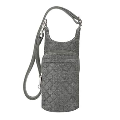 Travelon Anti-Theft Boho Water Bottle Tote Sling, Gray Heather One Size