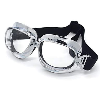 Evomosa Motorcycle Goggles Vintage Pilot Goggles Retro Motocross Goggle Windproof ATV Outdoor Eyewear