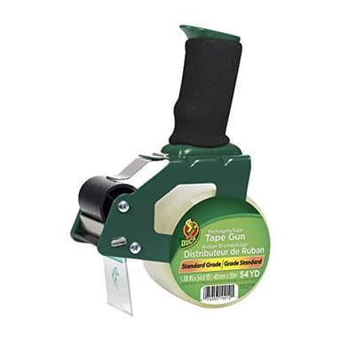 Duck Brand Standard Tape Gun, Includes 1 Roll of 54-Yard Standard Tape, Tape Gun May be Blue or Green (669332)