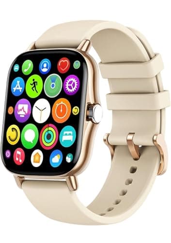 SEBLINRC Y13 Smart Watch with Heart Rate Monitor, Blood Pressure Monitor, 1.8-inch Display, Sleep Tracking, Social Media Notifications, Multiple Sports Modes (Gold)