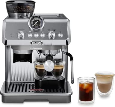 De'Longhi La Specialista Arte Evo Espresso Machine - Compact Cold Brew Coffee Maker with Grinder, Milk Steam Wand/Frother & Tamping Tools - Home Barista Kit for Lattes, Cappuccinos, Iced Coffee