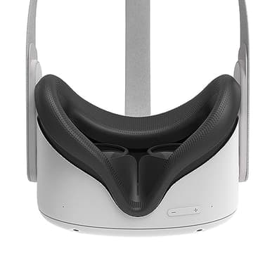 AMVR Face Cushion Pad Replacement Compatible with Oculus Quest 2, Silicone Cover, Sweatproof Washable Lightproof Anti-Leakage VR Face Plate Mask Accessories (Black, Only Cover)