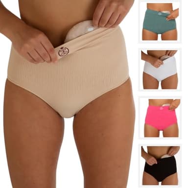Comfizz Ostomy Underwear for Women – Stoma Knickers for Post-Surgery hernia & C-Section Support – Waist & abdomen support - Soft, Breathable & Secure Fit – Discreet, No-Roll Waist – Durable easy care,