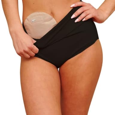 SIIL Ostomy Underwear Classic for Women Beige for Ostomy Bag Covers, Stoma Slips for ostomy Bags XS-XXL Made in Europe… (Large)