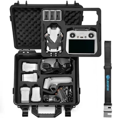Lekufee Waterproof Hard Case for DJI Mini 4 Pro,DJI Mini 3 Pro,Mini 3 Drone,DJI RC 2/RC N2/N1,DJI Goggles 3(NOT for Goggles N3)/2/Integra,DJI RC Motion 2/3 and Accessories(Case Only)