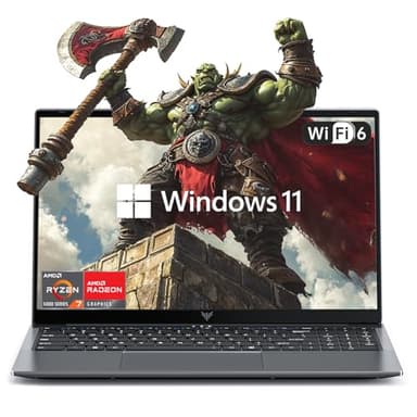 ACEMAGIC Gaming Laptop Computer AMD Ryzen 7 5700U Windows Laptop 16.1-in IPS 16GB DDR4 512GB NVMe SSD Backlit & Numeric Input WiFi 6 HDMI Type-C USB-3.2 Webcam 3.5mm Audio Office Laptops Home Laptops