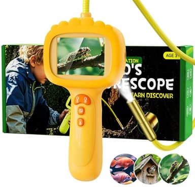 Borescope Snake Camera with Light for Kids, Outdoor Educational STEM Toys, Science Gifts for 5 Year Old Boy, Camping Nature Activities, Best Birthday Gift for Boys, Girls Ages 4,5,6,7,8,9,10 Years Old