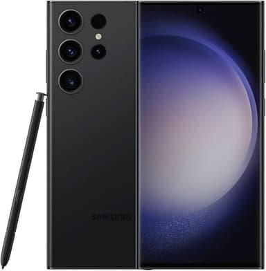 Samsung Galaxy S23 Ultra 5G (256GB) Galaxy AI Enabled, 6.8" 120 Hz AMOLED Display, S-Pen, 200MP Camera, 8K Video, (with 45W Super Fast Charger) - Phantom Black (Renewed)