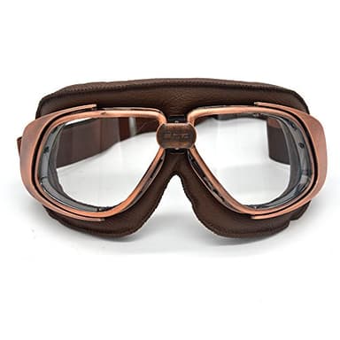 evomosa Motorcycle Goggles Vintage Pilot Style Cruiser Scooter Goggle Outdoor Sand Goggles Bike Racer Cruiser Touring Eyewear